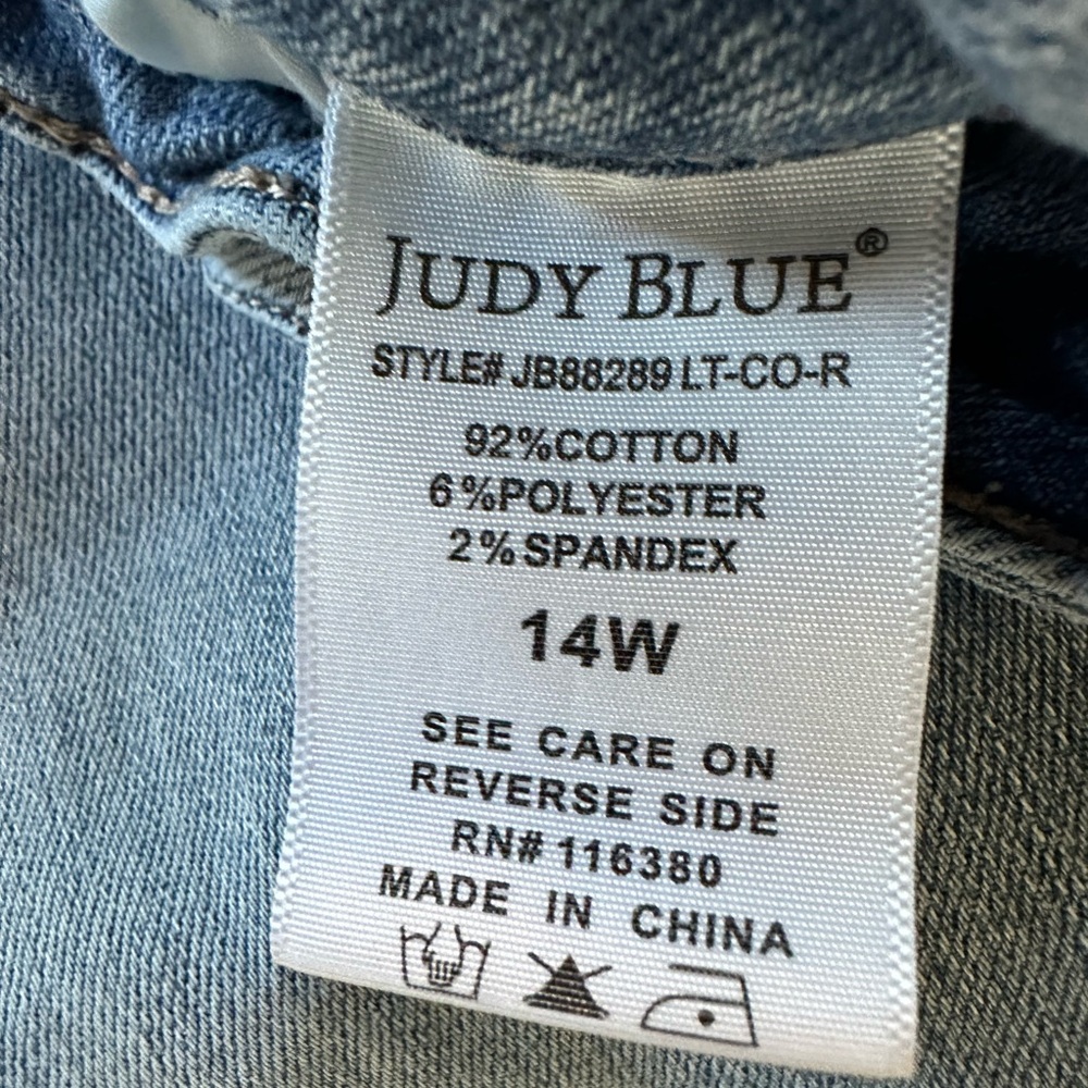 Judy Blue Bootcut Light Wash Stretch Denim Sz 14 - Picture 5 of 6